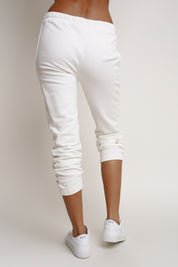 FITTED WHITE SWEATPANTS - MAUI