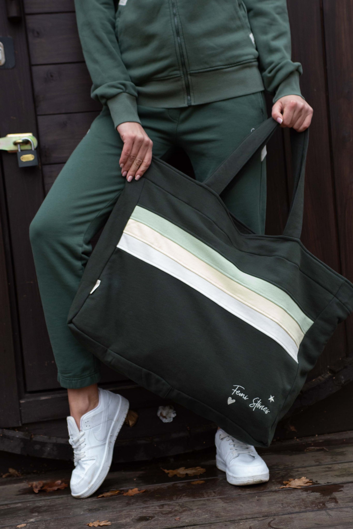 TORBA TYPU SHOPPER FEMI STORIES ZIELONA - BORA BORA