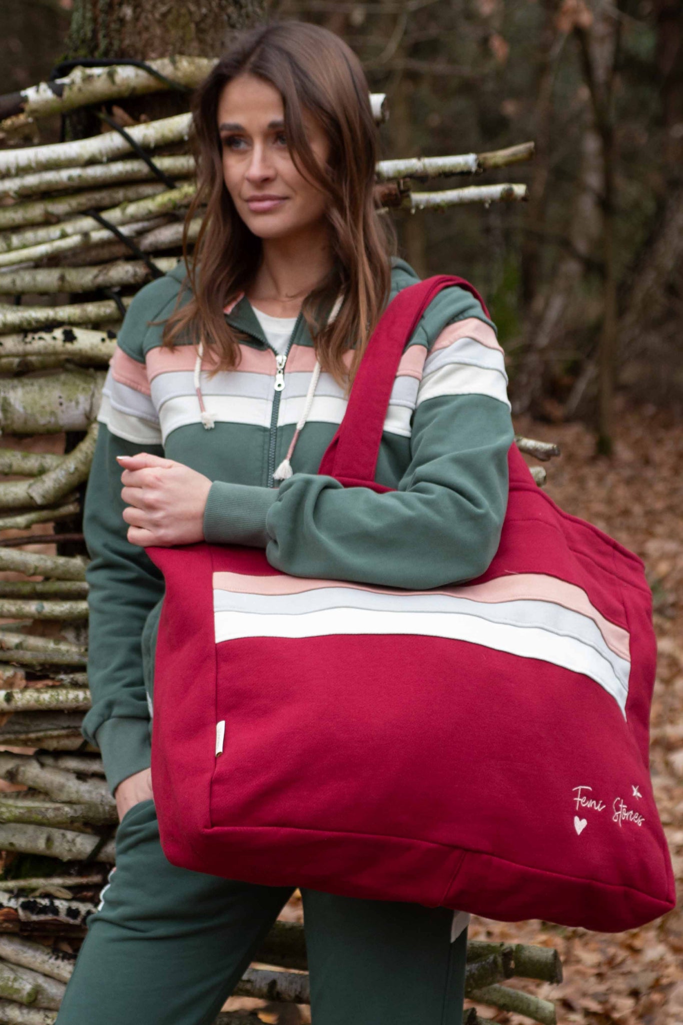 FEMI STORIES SHOPPER BAG BURGUNDY - BORA BORA