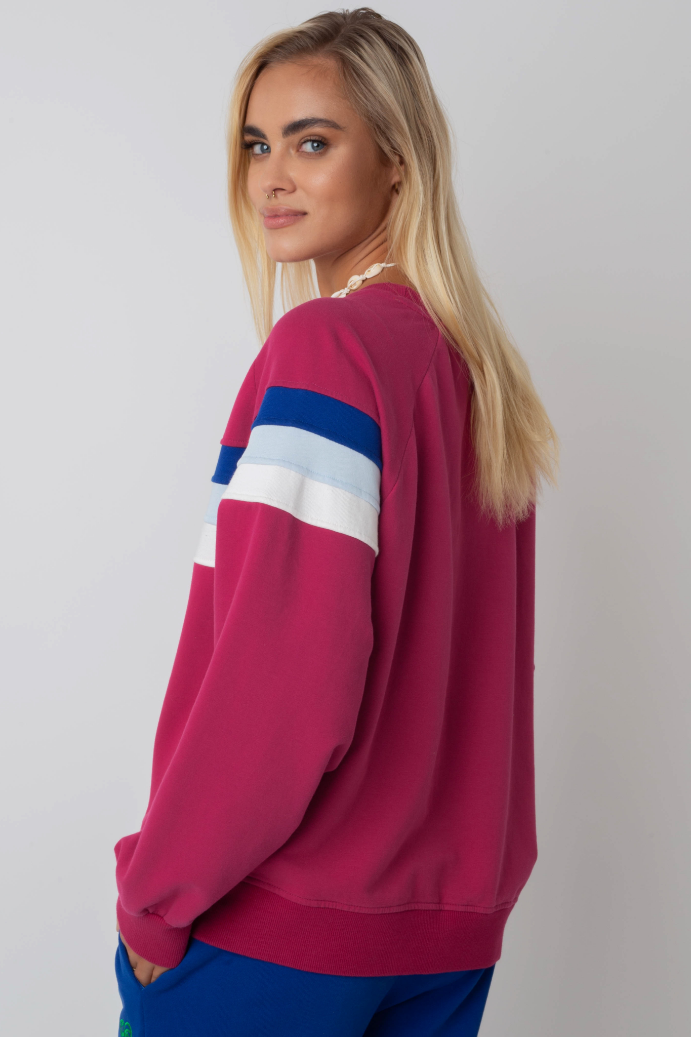 BLUZA TYPU CREWNECK RÓŻOWA - ANNIE