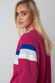 BLUZA TYPU CREWNECK RÓŻOWA - ANNIE