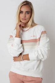 BLUZA TYPU CREWNECK KREMOWA - ANNIE