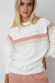 BLUZA TYPU CREWNECK KREMOWA - ANNIE