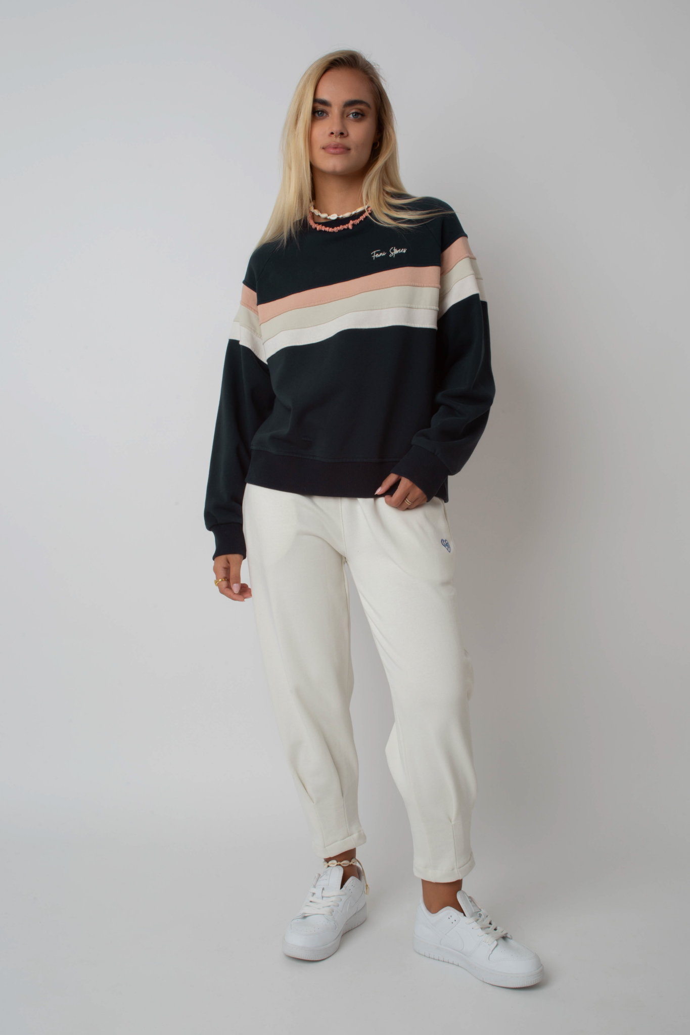 BLUZA TYPU CREWNECK GRANATOWA - ANNIE