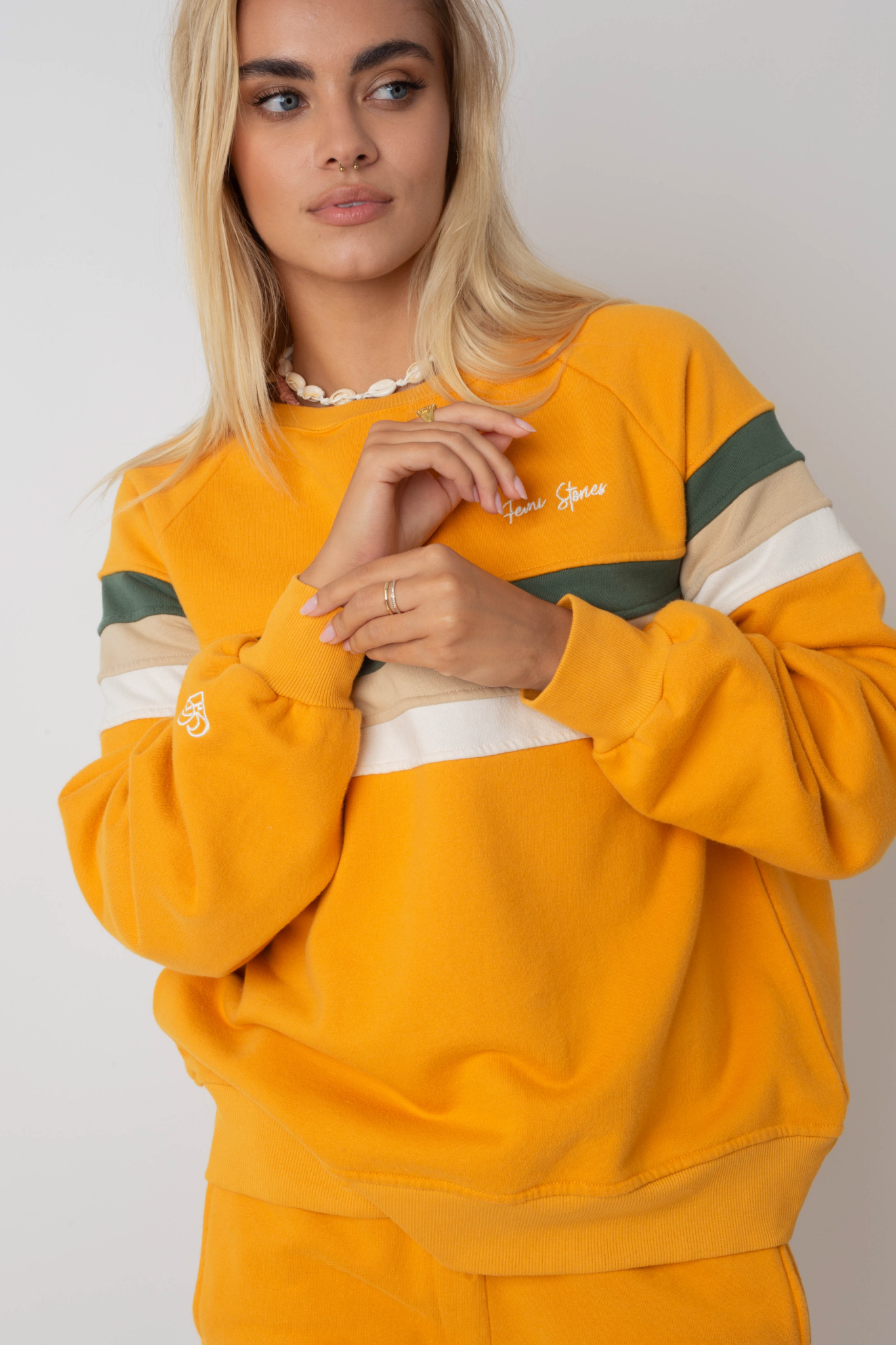 BLUZA TYPU CREWNECK ŻÓŁTA - ANNIE