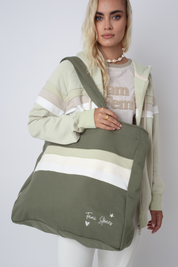 FEMI STORIES DOUBLE-SIDED SHOPPER BAG KHAKI - BORA BORA