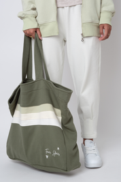 FEMI STORIES DOUBLE-SIDED SHOPPER BAG KHAKI - BORA BORA