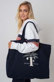 DWUSTRONNA TORBA TYPU SHOPPER FEMI STORIES CIEMNONIEBIESKA - BORA BORA