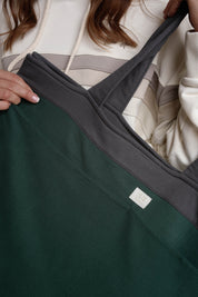 SHOPPER BAG WITH PALM PRINT, ANTHRACITE - BORA BORA