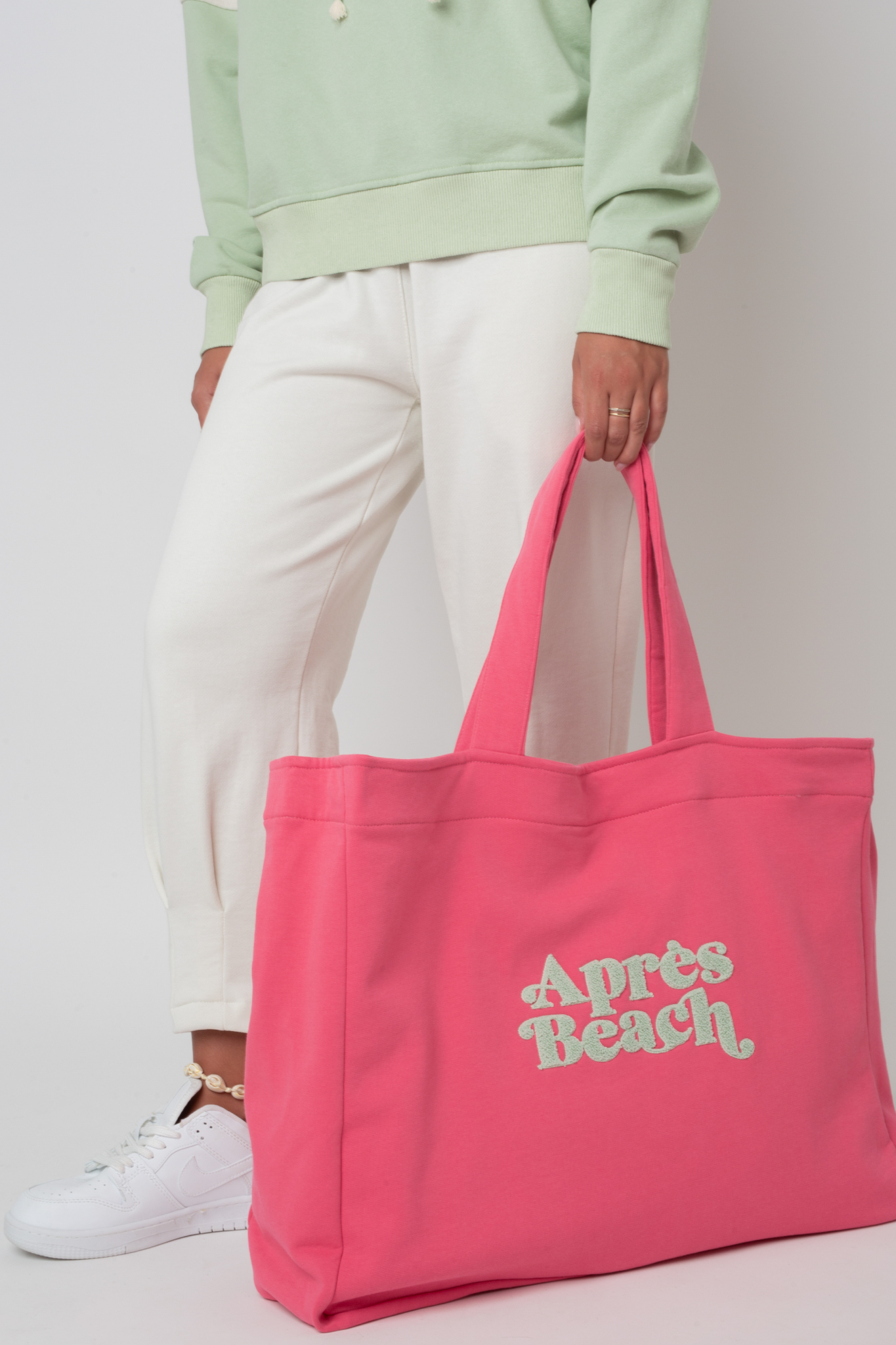 DWUSTRONNA TORBA TYPU SHOPPER APRES BEACH RÓŻOWA - BORA BORA