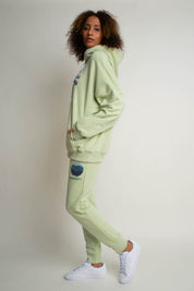 BLUZA OVERSIZE Z KAPTUREM PISTACJOWA - MOON CAY