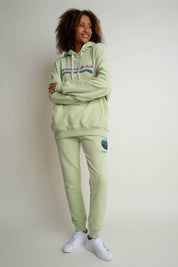 BLUZA OVERSIZE Z KAPTUREM PISTACJOWA - MOON CAY