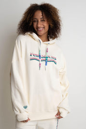 BLUZA OVERSIZE Z KAPTUREM ECRU - MOON CAY