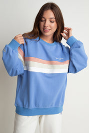 BLUZA TYPU CREWNECK NIEBIESKI - ANNIE