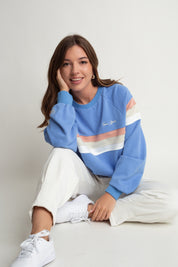 BLUZA TYPU CREWNECK NIEBIESKI - ANNIE