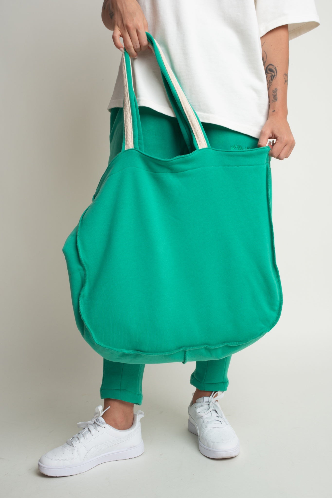 TORBA TYPU SHOPPER BAG DWUSTRONNA ZIELONA  - ANGLESEY