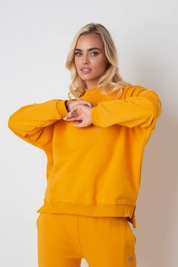 BLUZA LA PLAYA TYPU CREWNECK POMARAŃCZOWA - VALD