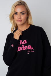 BLUZA LA CHICA TYPU CREWNECK CZARNA - VALD