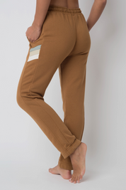 FITTED BROWN SWEATPANTS - MAUI