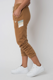 FITTED BROWN SWEATPANTS - MAUI
