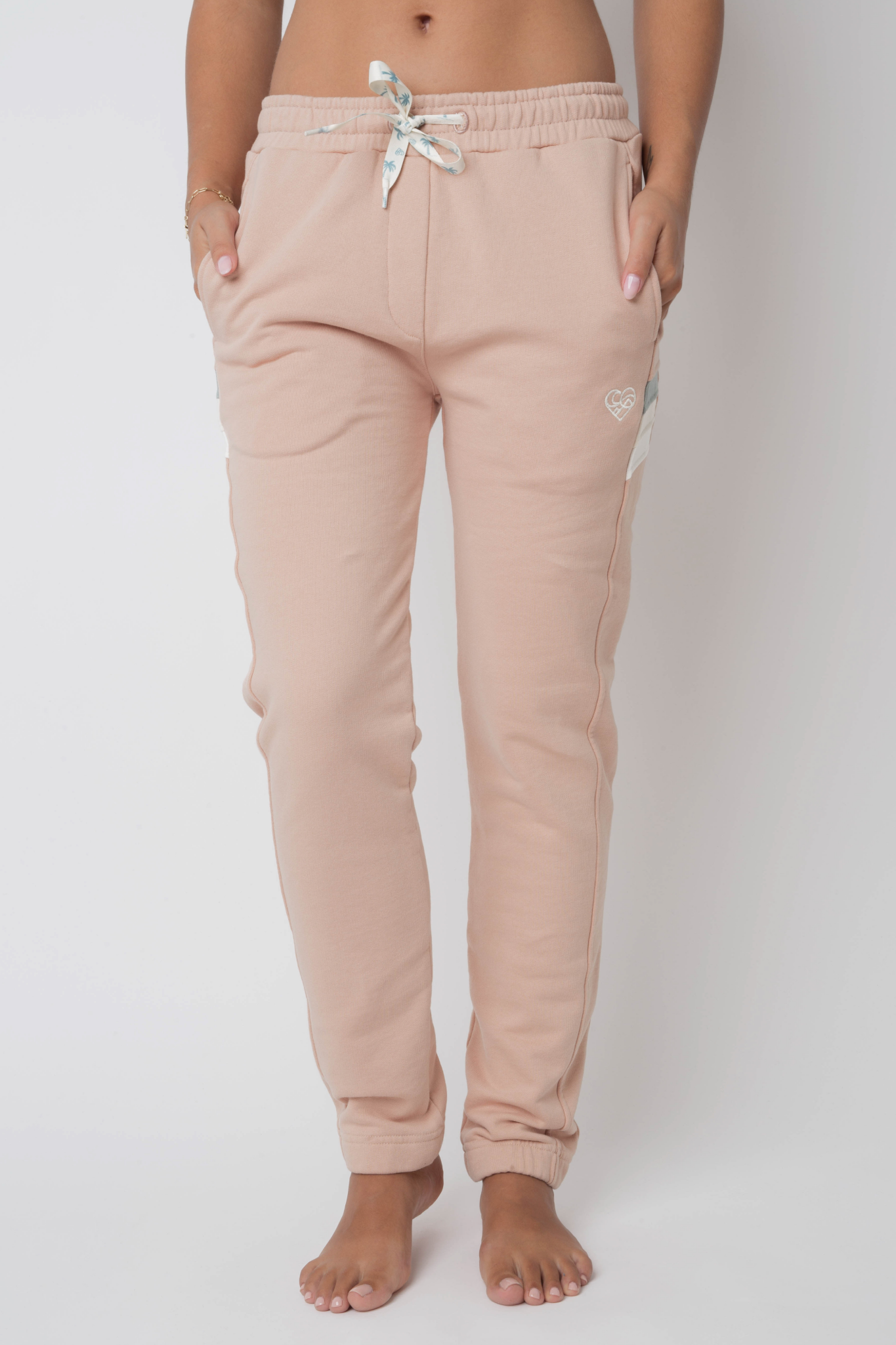 FITTED LIGHT PINK SWEATPANTS - MAUI