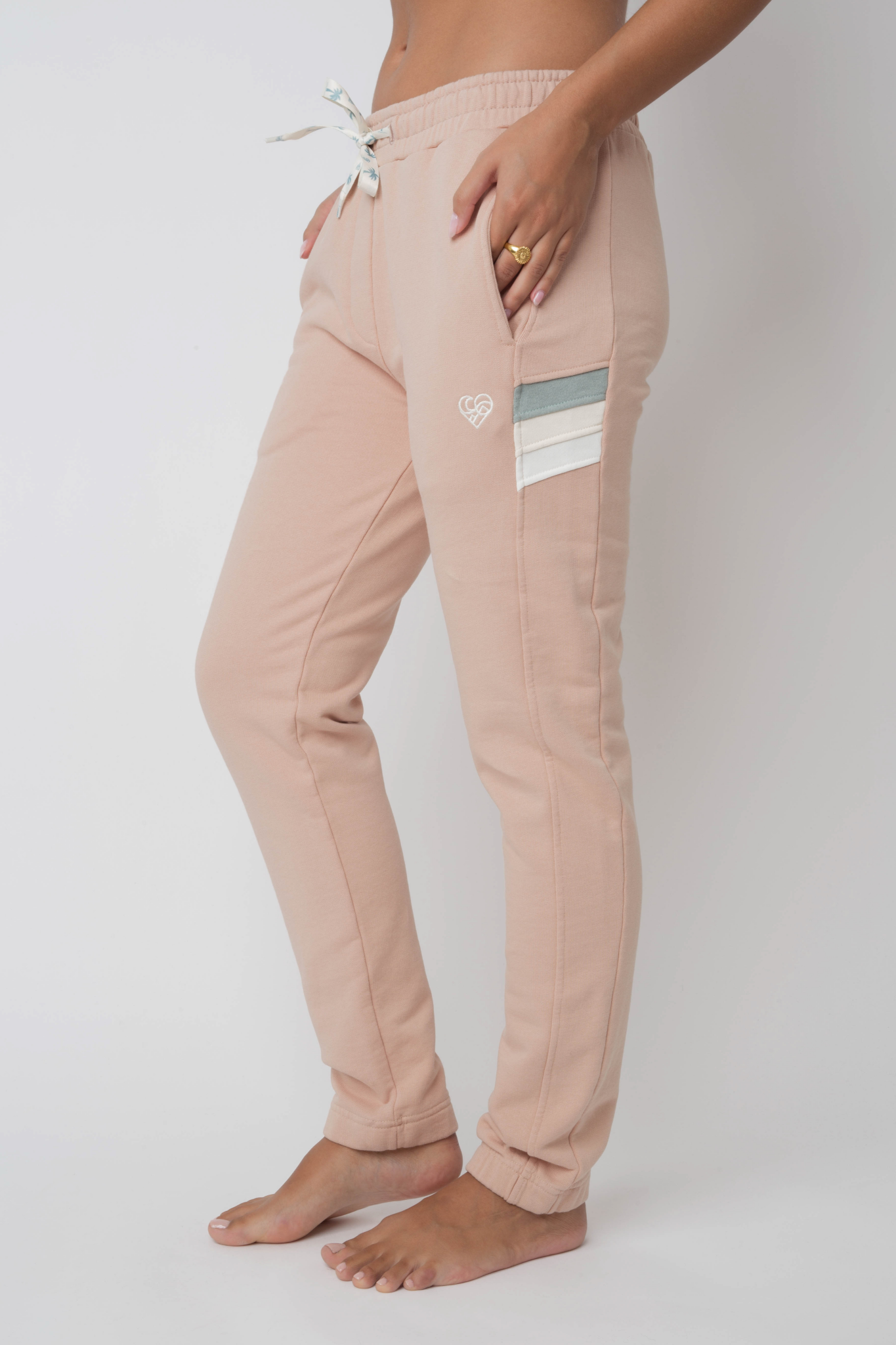 FITTED LIGHT PINK SWEATPANTS - MAUI
