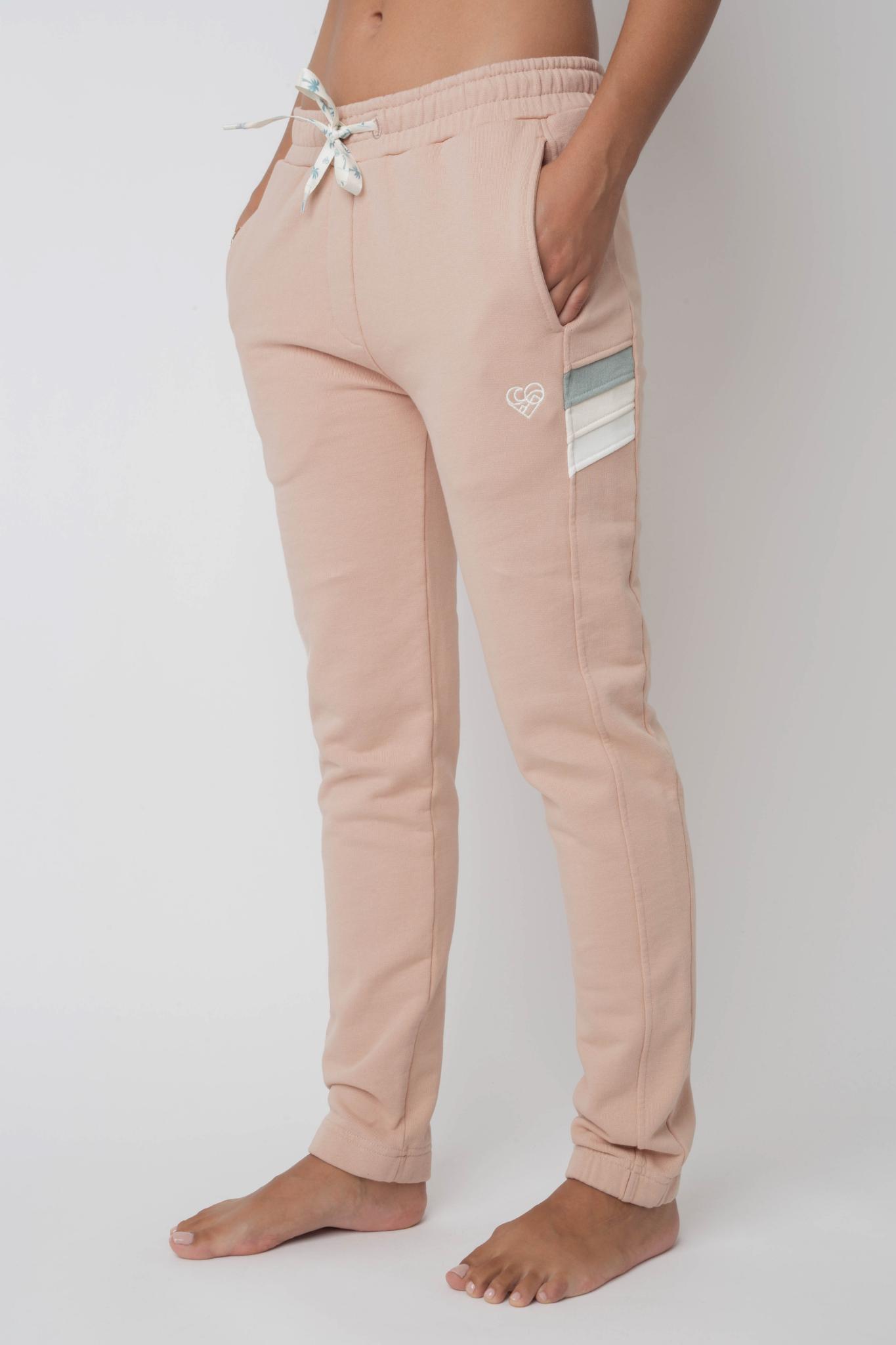 FITTED LIGHT PINK SWEATPANTS - MAUI