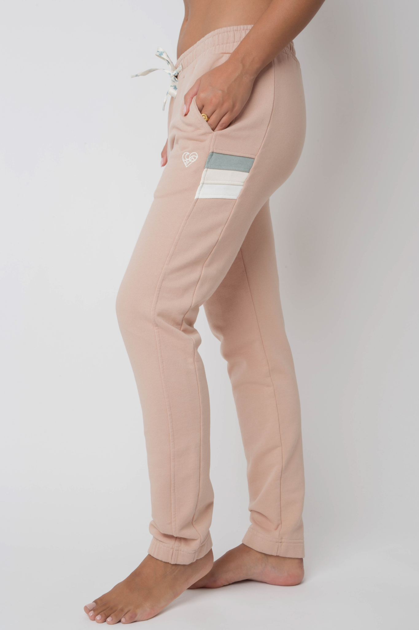 FITTED LIGHT PINK SWEATPANTS - MAUI