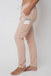 FITTED LIGHT PINK SWEATPANTS - MAUI