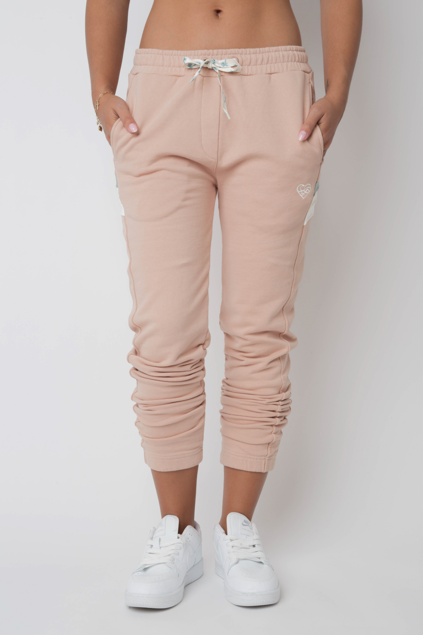 FITTED LIGHT PINK SWEATPANTS - MAUI