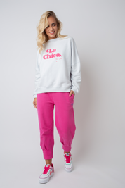 BLUZA LA CHICA TYPU CREWNECK BIAŁA - VALD