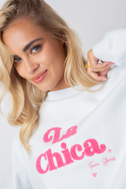 BLUZA LA CHICA TYPU CREWNECK BIAŁA - VALD