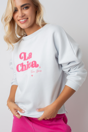 BLUZA LA CHICA TYPU CREWNECK BIAŁA - VALD