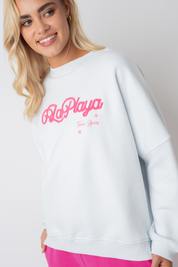 BLUZA LA PLAYA TYPU CREWNECK BIAŁA - VALD