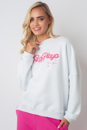 BLUZA LA PLAYA TYPU CREWNECK BIAŁA - VALD