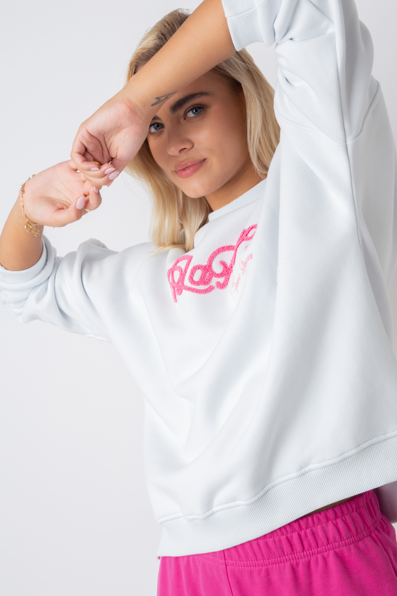 BLUZA LA PLAYA TYPU CREWNECK BIAŁA - VALD