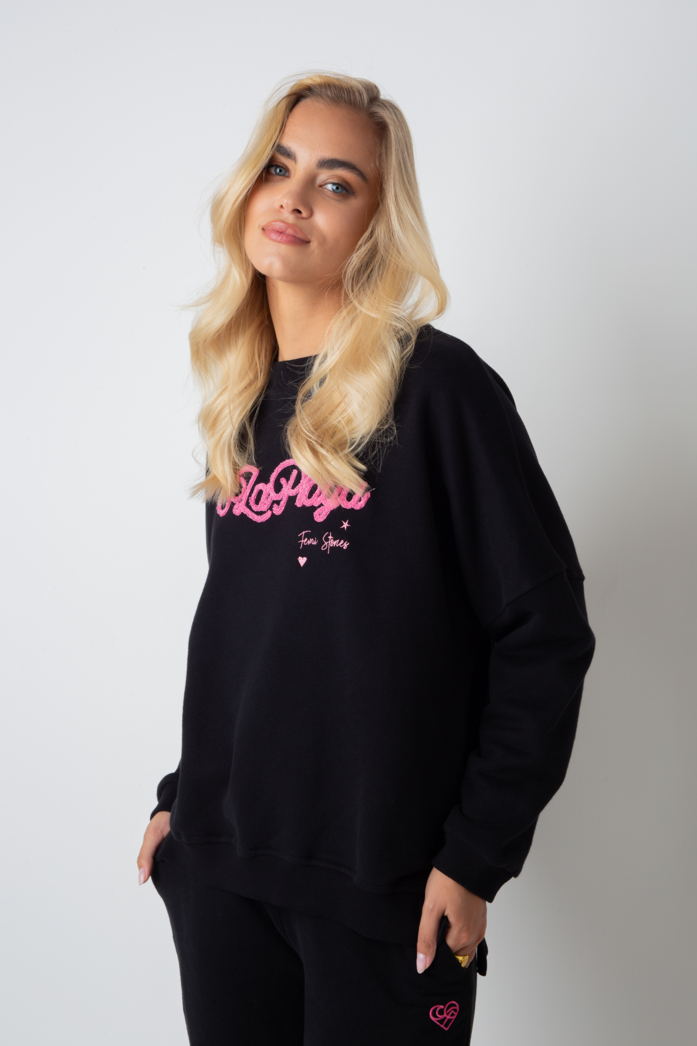 BLUZA LA PLAYA TYPU CREWNECK CZARNA - VALD