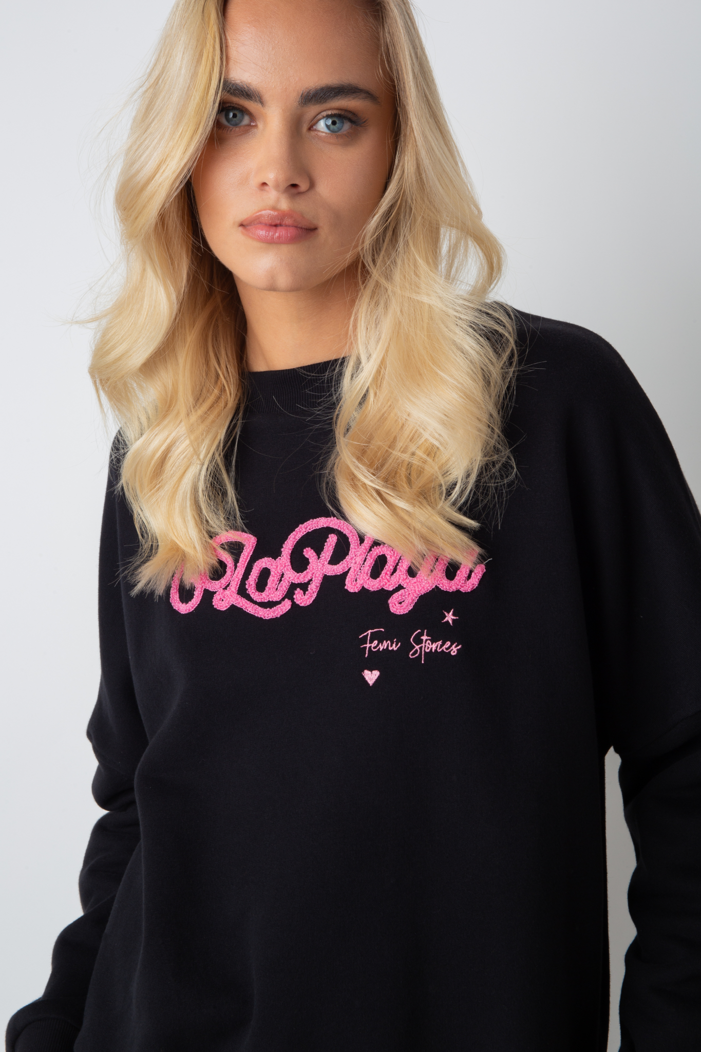 BLUZA LA PLAYA TYPU CREWNECK CZARNA - VALD