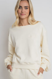 BLUZA TYPU CREWNECK ECRU - COMINO