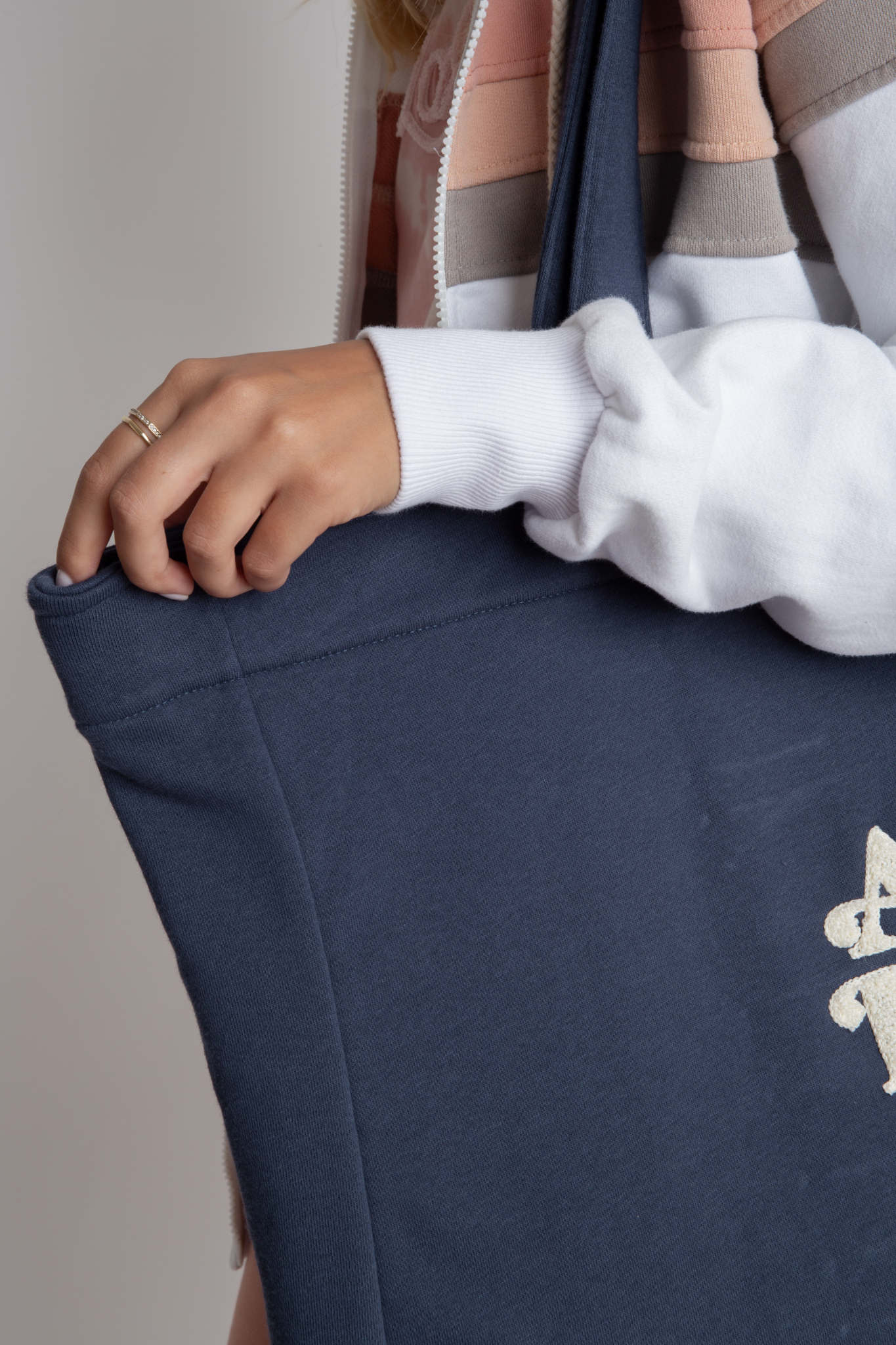 REVERSIBLE APRES BEACH SHOPPER BAG LIGHT NAVY - BORA BORA