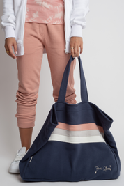 REVERSIBLE APRES BEACH SHOPPER BAG LIGHT NAVY - BORA BORA