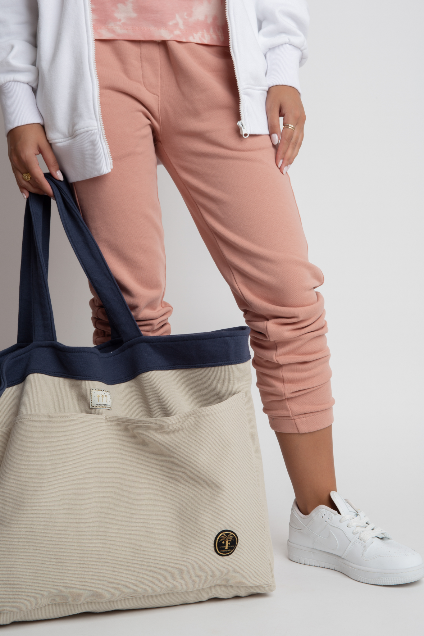 REVERSIBLE APRES BEACH SHOPPER BAG LIGHT NAVY - BORA BORA