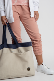 REVERSIBLE APRES BEACH SHOPPER BAG LIGHT NAVY - BORA BORA